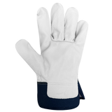 Fleece Lined Cowhide/Cotton Gloves - 3017