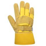 Foam Fleece Insulated Split Leather/Cotton Gloves - 3047