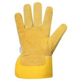 Foam Fleece Insulated Split Leather/Cotton Gloves - 3047