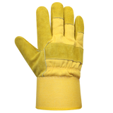 Gants cuir fendu/coton doublés - 3048