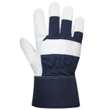 Gants cuir de vache/coton doublés de peluche - 3089