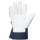 Gants cuir de vache/coton doublés de peluche - 3089