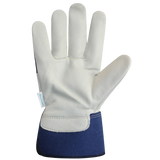 Gants cuir de vache/coton doublés de mousse - 3999