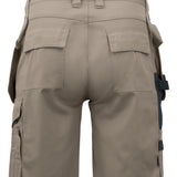 Multi-Pocket Shorts, Poly-Cotton Blend, Khaki