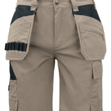 Multi-Pocket Shorts, Poly-Cotton Blend, Khaki