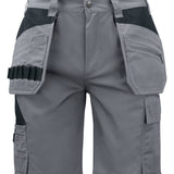 Multi-Pocket Shorts, Poly-Cotton Blend, Grey