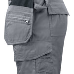 Multi-Pocket Shorts, Poly-Cotton Blend, Grey