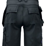 Multi-Pocket Shorts, Poly-Cotton Blend, Black