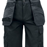 Multi-Pocket Shorts, Poly-Cotton Blend, Black